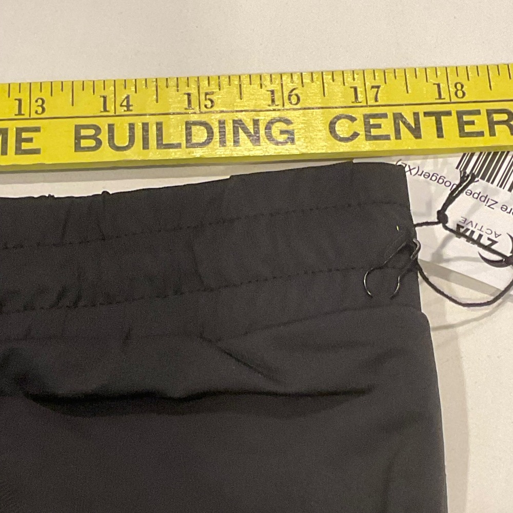 ZYIA Black Everywhere Zipper Jogger Slim tapered fitLow-profile hip pockets XL - Picture 15 of 15